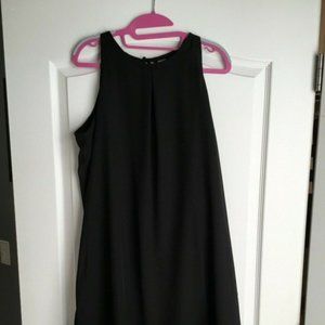 Black Dress with lace accent on the back - Large